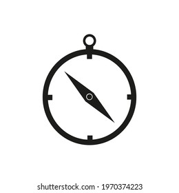 Graphic flat design compass icon for your design