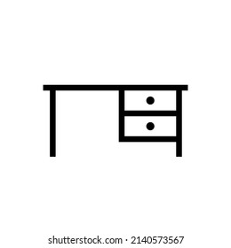 Graphic flat desk icon for your design and website