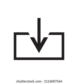 Icono de descarga plana gráfica para su diseño y sitio web