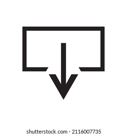 Graphic flat download icon for your design and website