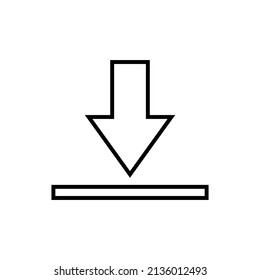 Graphic flat download icon for your design and website