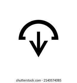 Graphic flat download icon for your design and website