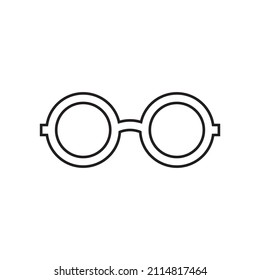 Graphic flat eyeglasses icon for your design and website