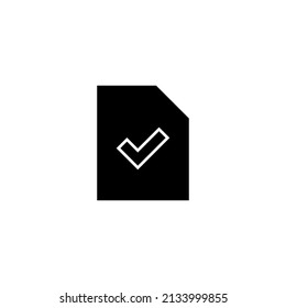 Graphic flat file check icon for your design and website