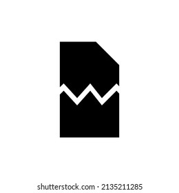 Graphic flat file crash icon for your design and website