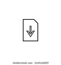 Graphic flat file download icon for your design and website
