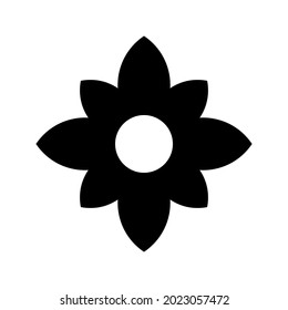 Graphic flat flower icon for your design and website