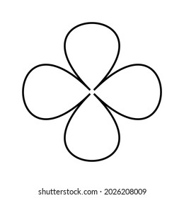 Graphic flat flower icon for your design and website