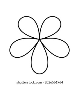 Graphic flat flower icon for your design and website