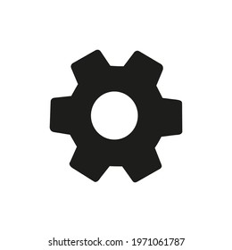 Graphic flat gear or setting icon for you design