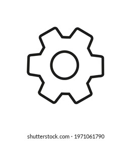 Graphic flat gear or setting icon for you design