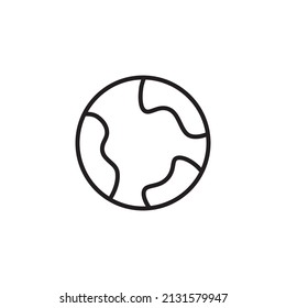 Graphic flat globe icon for your design and website