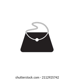 Graphic flat handbag icon for your design and website