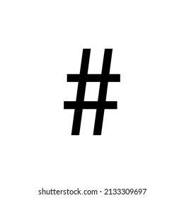Graphic flat hashtag icon for your design and website