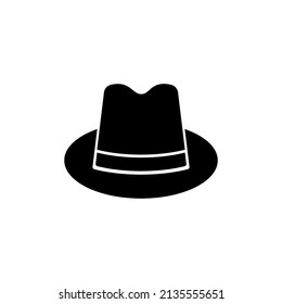 Icono de sombrero plano gráfico para su diseño y sitio web
