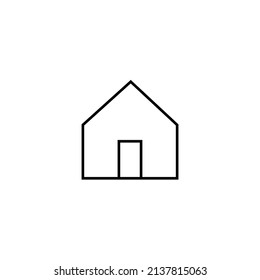 Graphic flat home icon for your design and website
