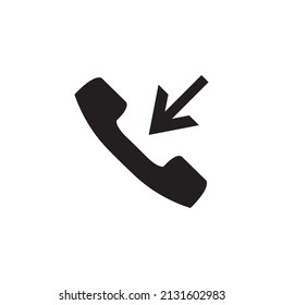 Graphic flat incoming call icon for your design and website