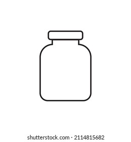 Graphic flat jar icon for your design and website
