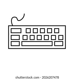 Icono gráfico de teclado plano para su diseño y sitio web