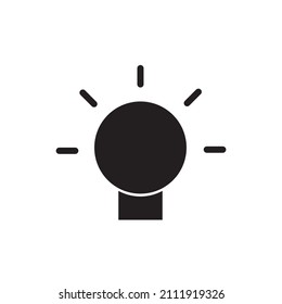 Graphic flat lightbulb icon for your design and website