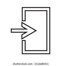Graphic flat login icon for your design and website