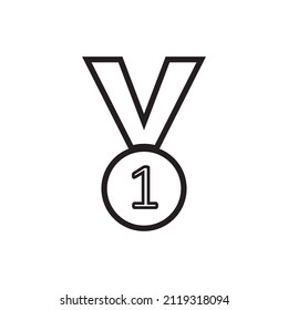 Graphic flat medal icon for your design and website