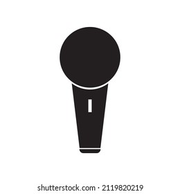 Icono gráfico de micrófono plano para su diseño y sitio web