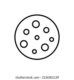 Graphic flat moon icon for your design and website