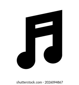 Graphic flat musical notes icon for your design and website