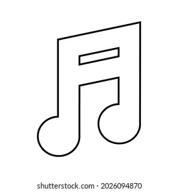 Graphic flat musical notes icon for your design and website