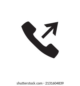 Icono gráfico de llamada de salida plana para su diseño y sitio web