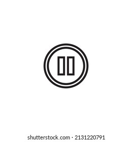 Icono gráfico de pausa plana para su diseño y sitio web