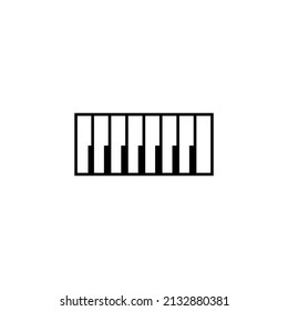 Graphic flat piano icon for your design and website