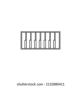 Graphic flat piano icon for your design and website