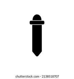Icono gráfico de pipeta plana para su diseño y sitio web