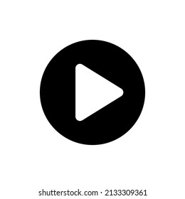 Graphic flat play button icon for your design and website