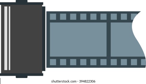 Graphic flat reel of film