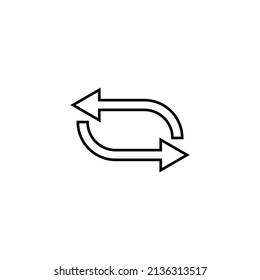 Graphic flat refresh icon for your design and website
