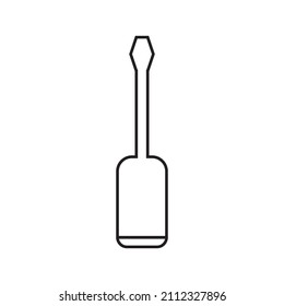 Graphic flat screwdriver for your design and website