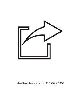 Graphic flat share icon for your design and website