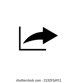 Graphic flat share icon for your design and website