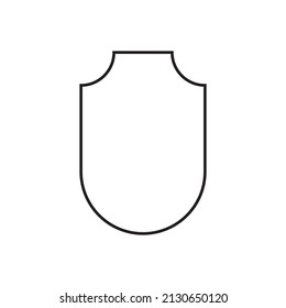Graphic flat shield icon for your design and website