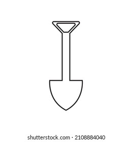 Graphic flat shovel icon for your design and website