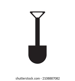 Graphic flat shovel icon for your design and website