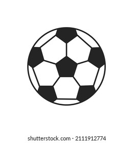 Graphic flat soccer ball icon for your design and website