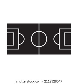 Graphic flat soccer field icon for your design and website