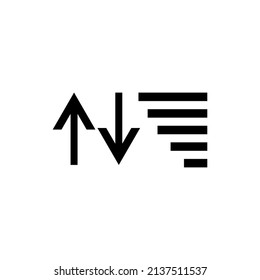Icono de ordenación plana gráfica para su diseño y sitio web