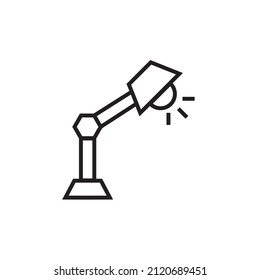 Graphic flat study lamp icon for your design and website