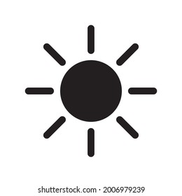 Icono de sol plano gráfico para su diseño y sitio web