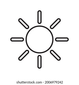Icono de sol plano gráfico para su diseño y sitio web